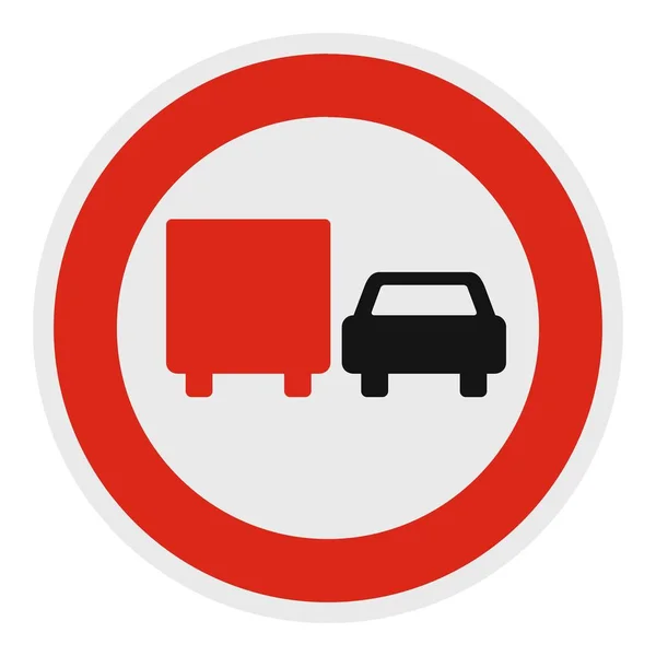 Pas d'icône de dépassement de camion, style plat . — Image vectorielle