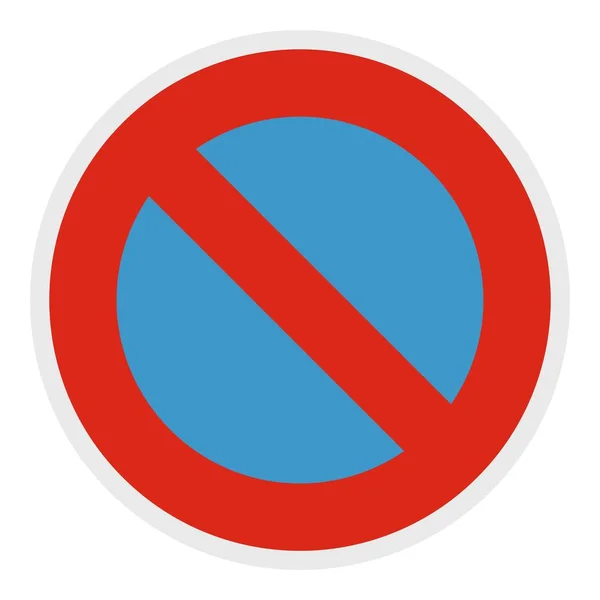 Not parking icon, flat style. — Stock Vector