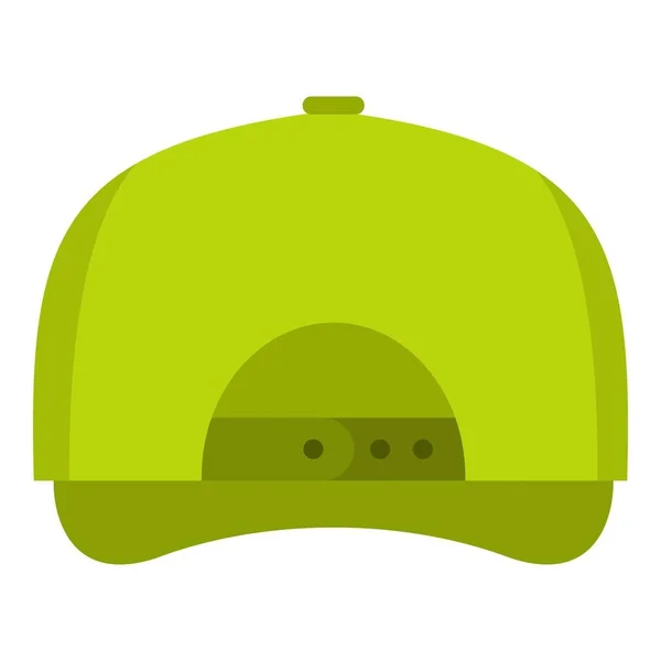 Casquette de baseball dos icône, style plat . — Image vectorielle