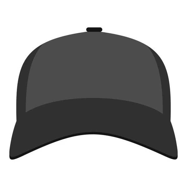 野球帽子前部のアイコン、フラット スタイル. — ストックベクタ