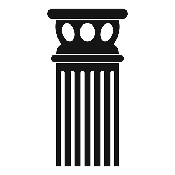 Ancient column icon, simple style. — Stock Vector