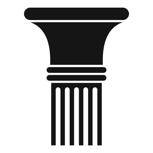 Ícone de coluna canelada, estilo simples . — Vetor de Stock