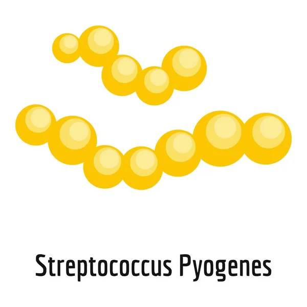 Streptococcus pyogenes icono, estilo de dibujos animados . — Vector de stock