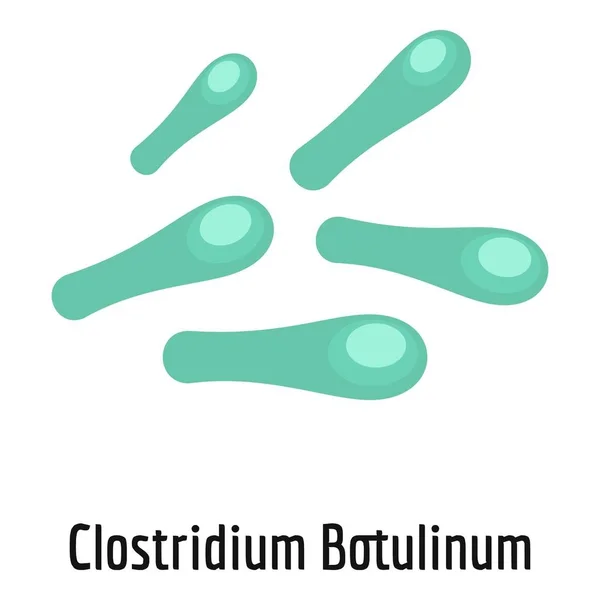 Clostridium icono botulínico, estilo de dibujos animados . — Vector de stock