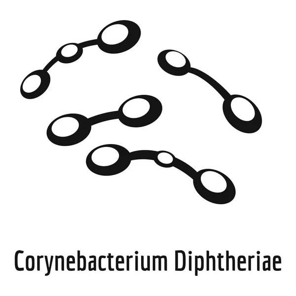 Corynebacterium diphtheriae icono, estilo simple . — Vector de stock