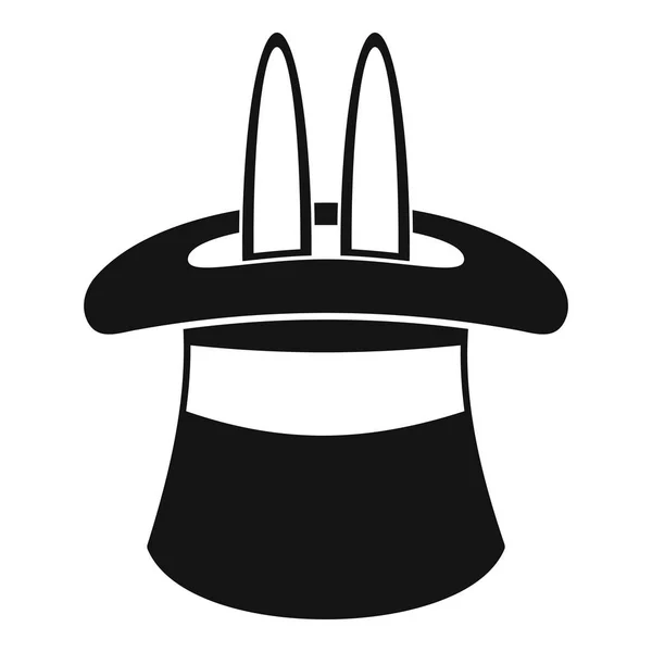Καπέλο με ένα εικονίδιο αυτί κουνέλι, απλό στυλ. — Διανυσματικό Αρχείο