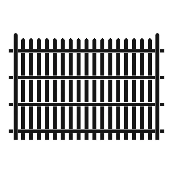 Χώρα φράχτη εικονίδιο, απλό στυλ. — Διανυσματικό Αρχείο