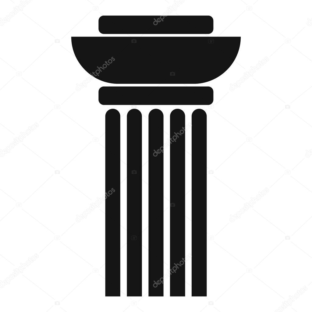 Continuous column icon, simple style.