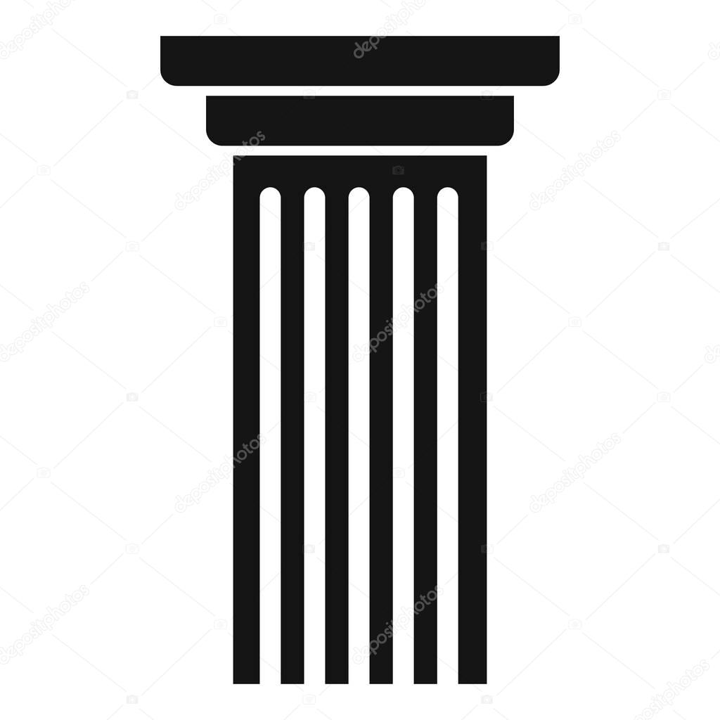 Italian column icon, simple style.