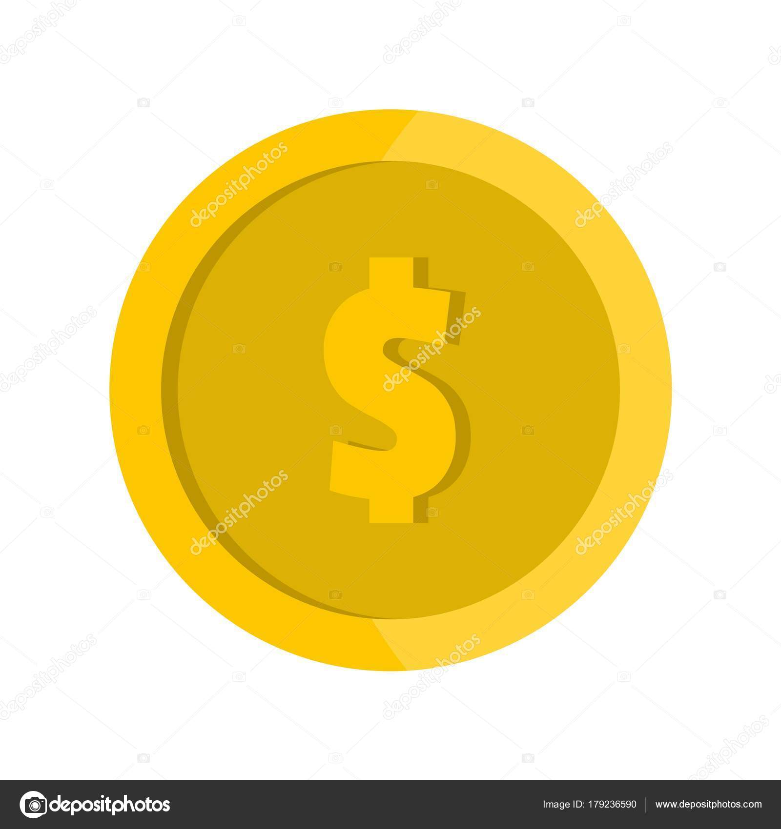 Design Coin Icon Flat Style Vector Image By C Anatolir Vector Stock