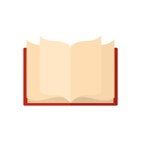 Book learning icon, flat style — Stock Vector