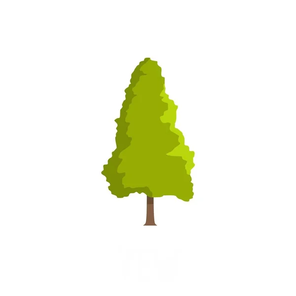 Icono de árbol de tejo, estilo plano — Vector de stock