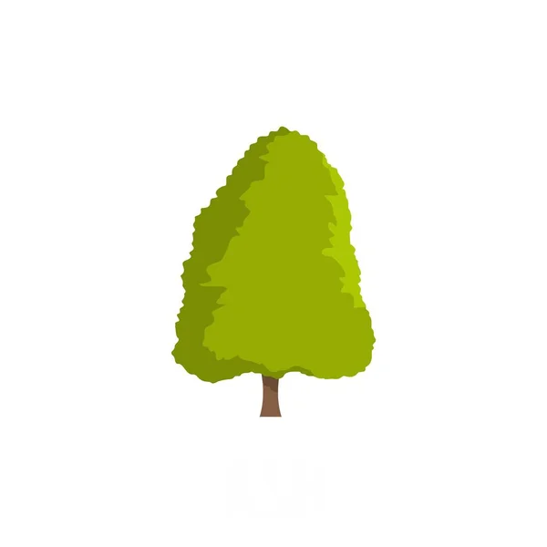 Icono de árbol de fresno, estilo plano — Vector de stock