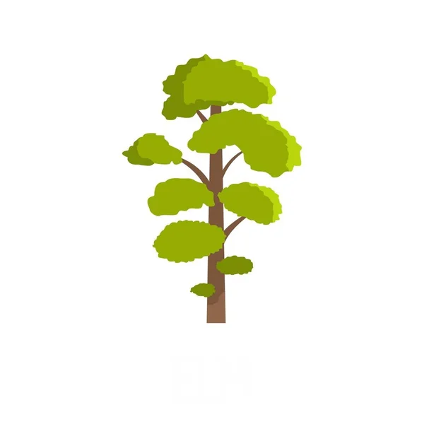 Elm árbol icono, estilo plano — Vector de stock