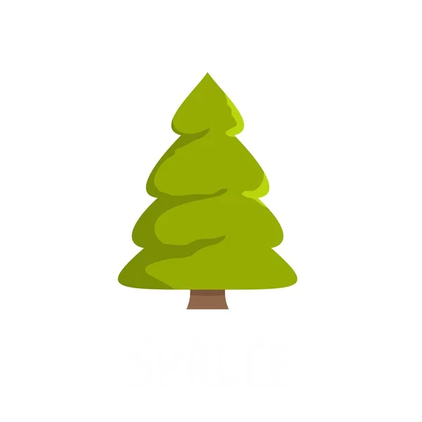 Spruce tree icon, flat style