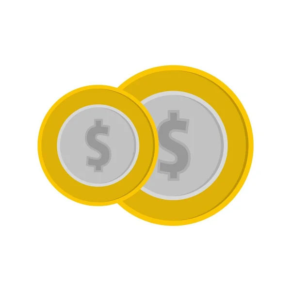 Coin icon, flat style — Stock Vector