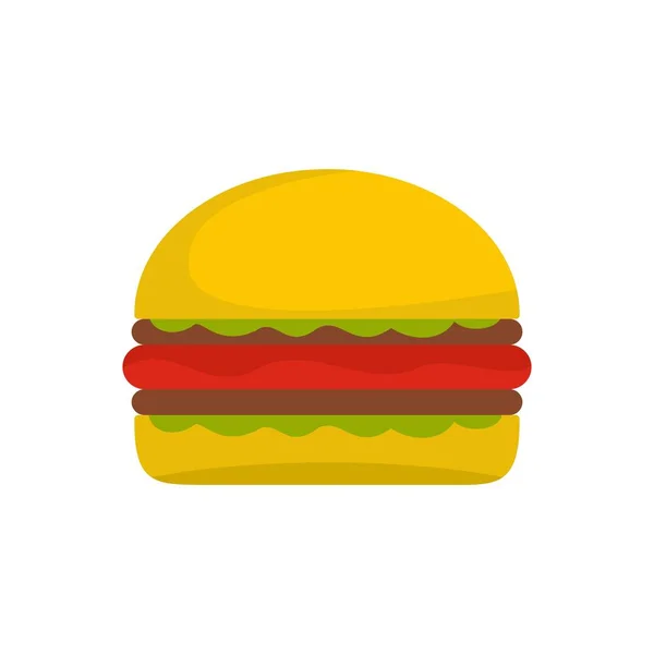 Ícone de hambúrguer, estilo plano — Vetor de Stock