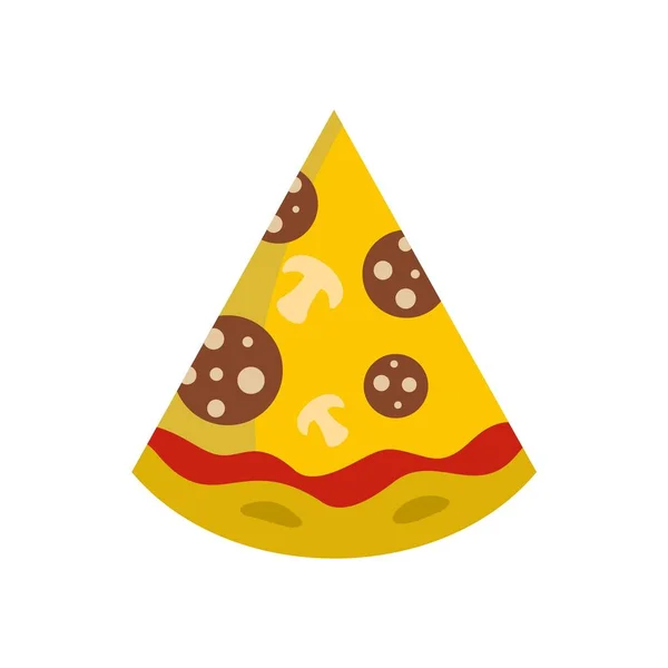 Icono de rebanada de pizza, estilo plano — Archivo Imágenes Vectoriales