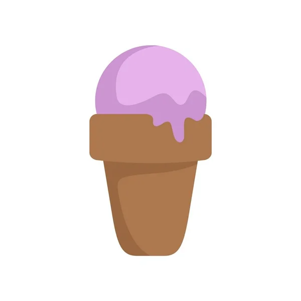 Ícone de verão de sorvete, estilo plano — Vetor de Stock