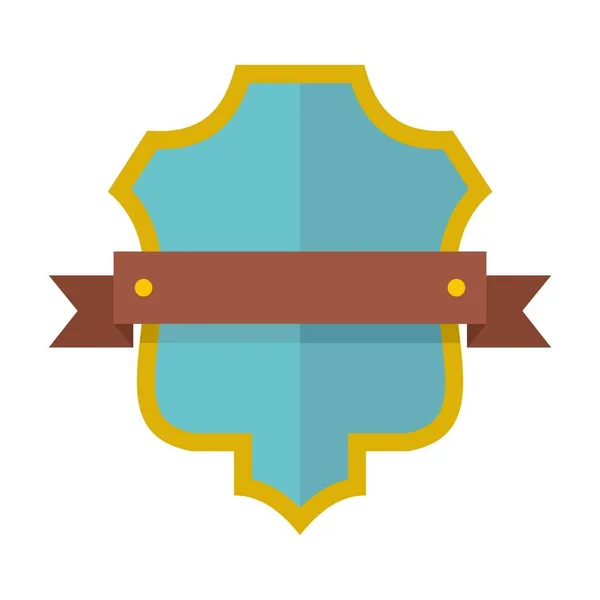Badge guardian ikon, platt stil — Stock vektor