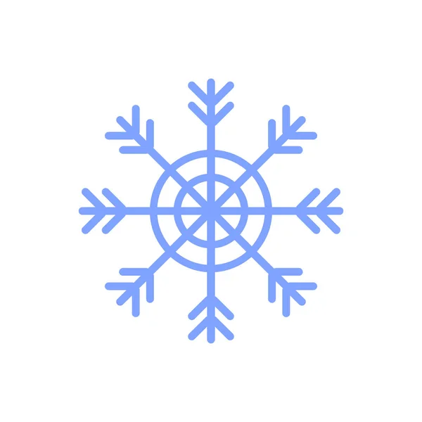 Sněhová vločka ikona, ploché styl — Stockový vektor