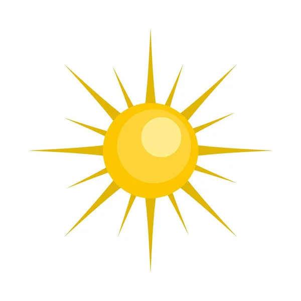 Иконка солнца, плоский стиль — стоковый вектор