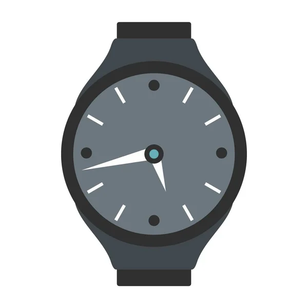 Reloj de pulsera icono redondo, de estilo plano — Vector de stock