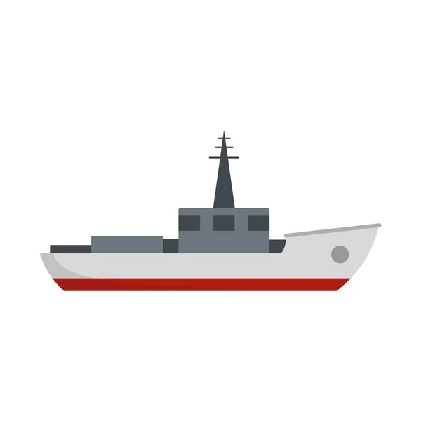 Ship fishing icon, flat style — Stock Vector