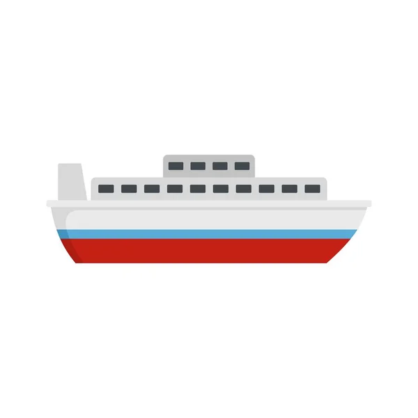 Ship travel cruise icon, flat style — Stock Vector