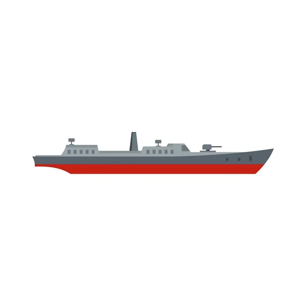 Icono de combate de barco, estilo plano — Vector de stock