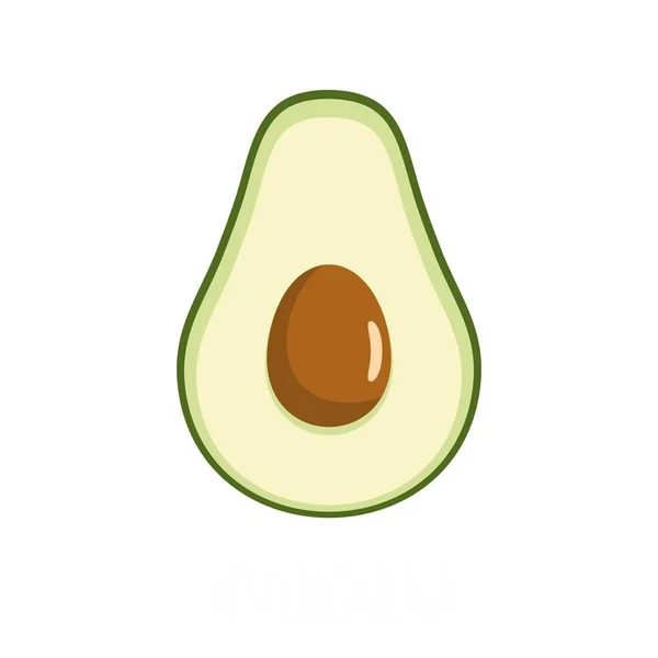 Avocado-Symbol, flacher Stil — Stockvektor