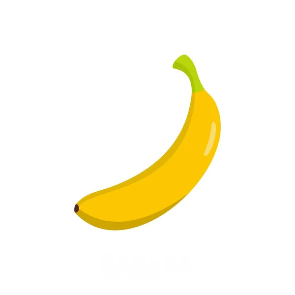 Μπανάνα εικονίδιο, επίπεδη στυλ — Διανυσματικό Αρχείο