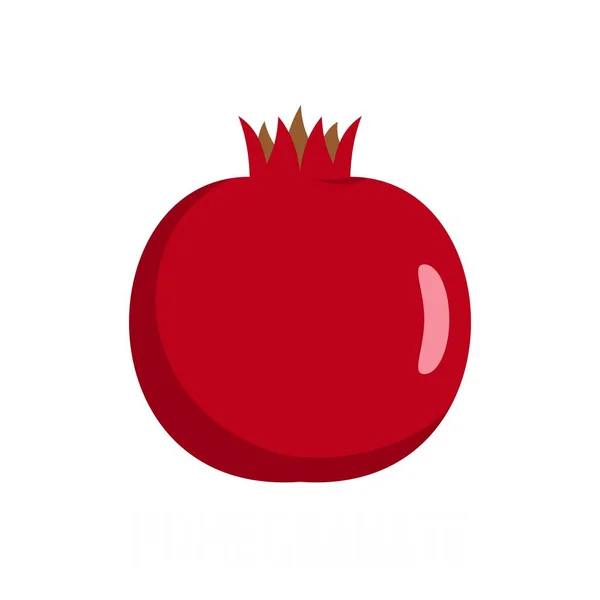 Granátové jablko ikona, ploché styl — Stockový vektor