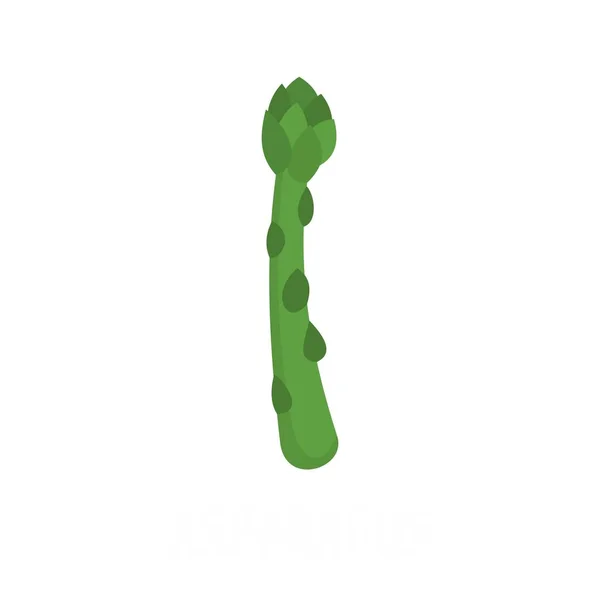 Icona asparagi, stile piatto . — Vettoriale Stock