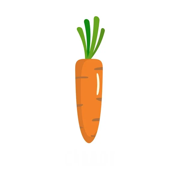 Icona della carota, stile piatto . — Vettoriale Stock