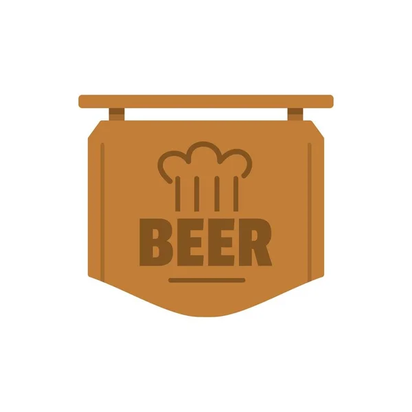 Beer label icon, flat style. — Stock Vector