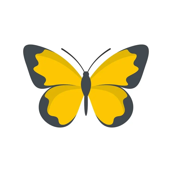 Flying butterfly icon, flat style. — Stock Vector