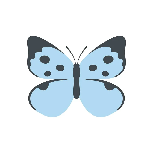 Dekorační motýl ikona, plochý. — Stockový vektor