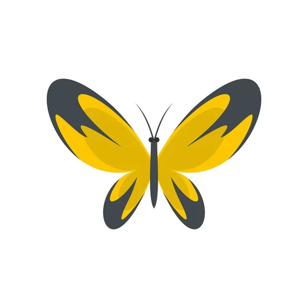 Široká křídla motýl ikona, plochý. — Stockový vektor