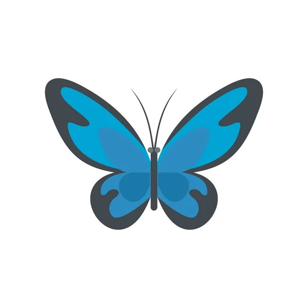 Létající motýl ikona, plochý. — Stockový vektor