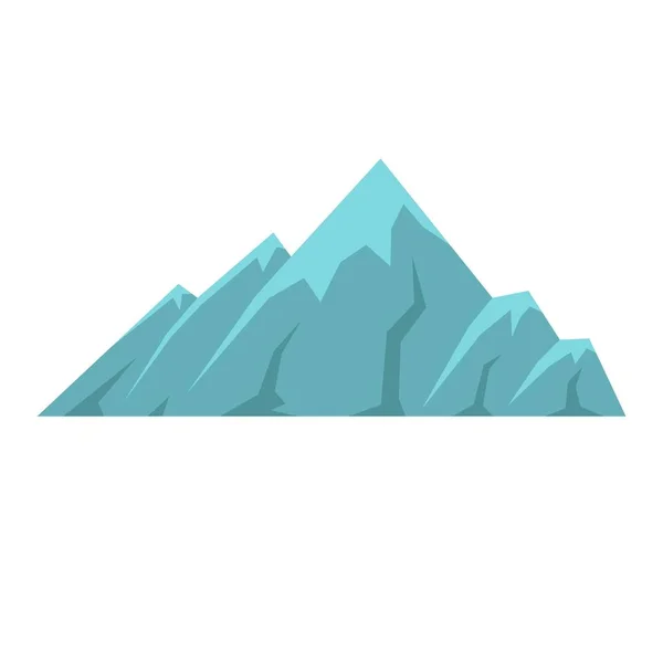 Alp dağ simgesini, düz stil. — Stok Vektör