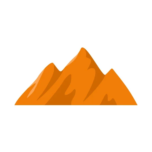 Top of mountain icon, flat style. — Stock Vector