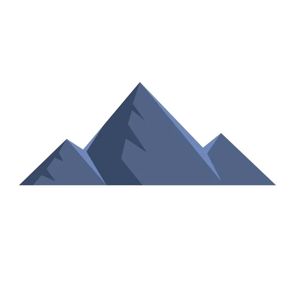 Icône sommet montagne, style plat . — Image vectorielle