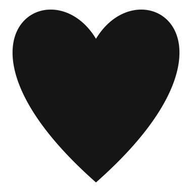 Open heart icon, simple style. clipart