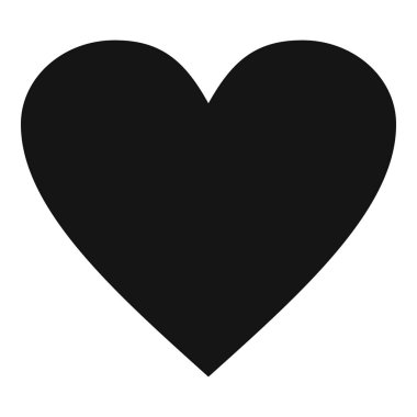 Dull heart icon, simple style. clipart