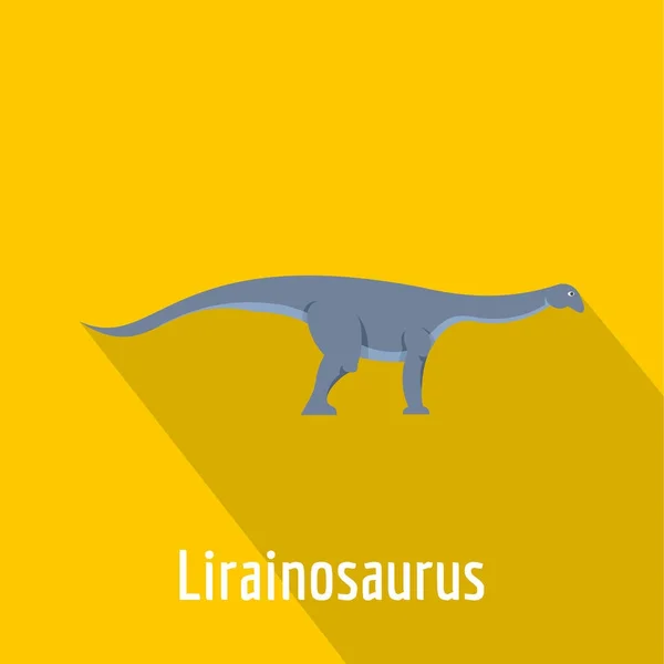 Ícone lirainosaurus, estilo plano . — Vetor de Stock