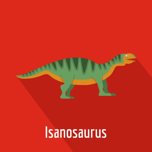 Isanosaurus 아이콘, 평면 스타일. — 스톡 벡터