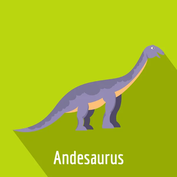 Icono de Andesaurus, estilo plano . — Vector de stock