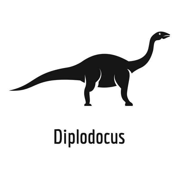 Icône diplodocus, style simple . — Image vectorielle