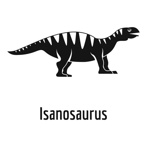 Isanosaurus ikon, enkel stil. — Stock vektor